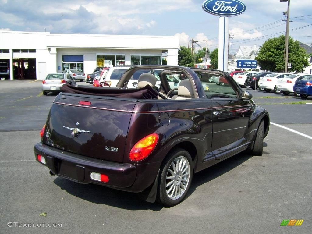 2005 PT Cruiser Dream Cruiser Series 4 Convertible - Dark Plum Pearl / Taupe/Pearl Beige photo #5