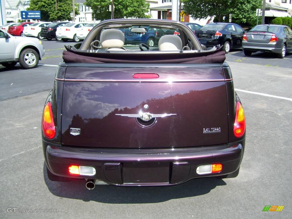 2005 PT Cruiser Dream Cruiser Series 4 Convertible - Dark Plum Pearl / Taupe/Pearl Beige photo #6