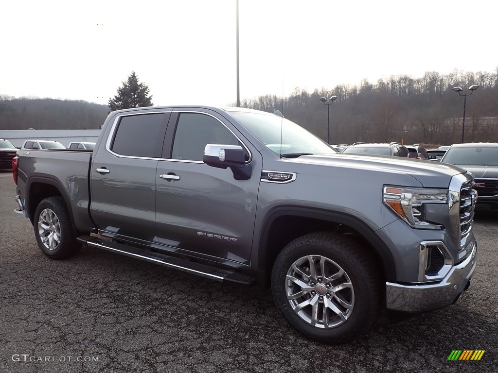 Satin Steel Metallic 2020 GMC Sierra 1500 SLT Crew Cab 4WD Exterior Photo #136434027