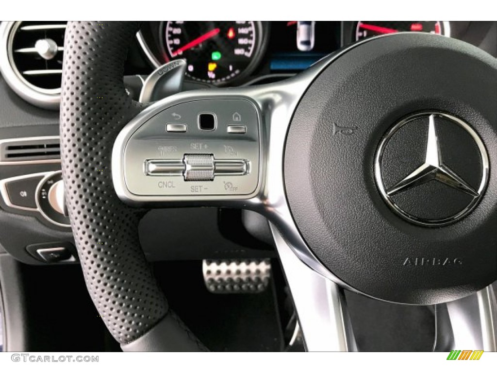 2020 Mercedes-Benz C AMG 43 4Matic Sedan Saddle Brown/Black Steering Wheel Photo #136437024