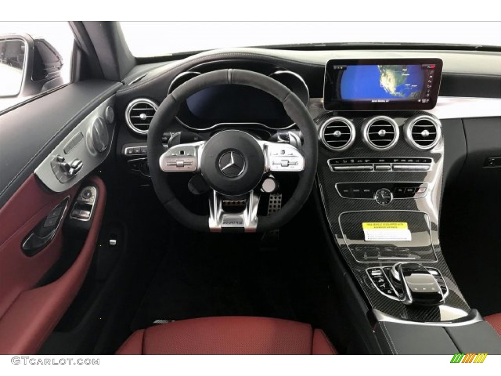 2020 Mercedes-Benz C AMG 43 4Matic Coupe Cranberry Red/Black Dashboard Photo #136439394