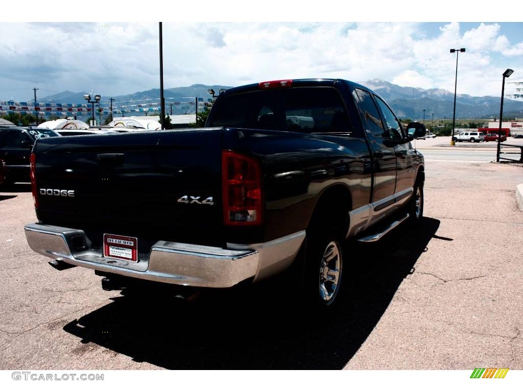 2002 Ram 1500 SLT Quad Cab 4x4 - Patriot Blue Pearlcoat / Dark Slate Gray photo #3