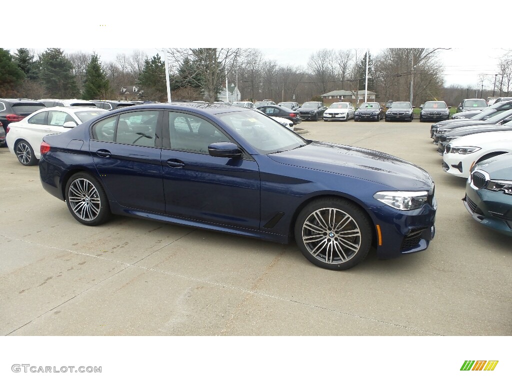 2020 5 Series 540i xDrive Sedan - Mediterranean Blue Metallic / Black photo #1