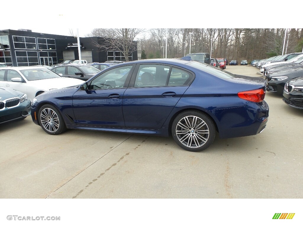 2020 5 Series 540i xDrive Sedan - Mediterranean Blue Metallic / Black photo #5