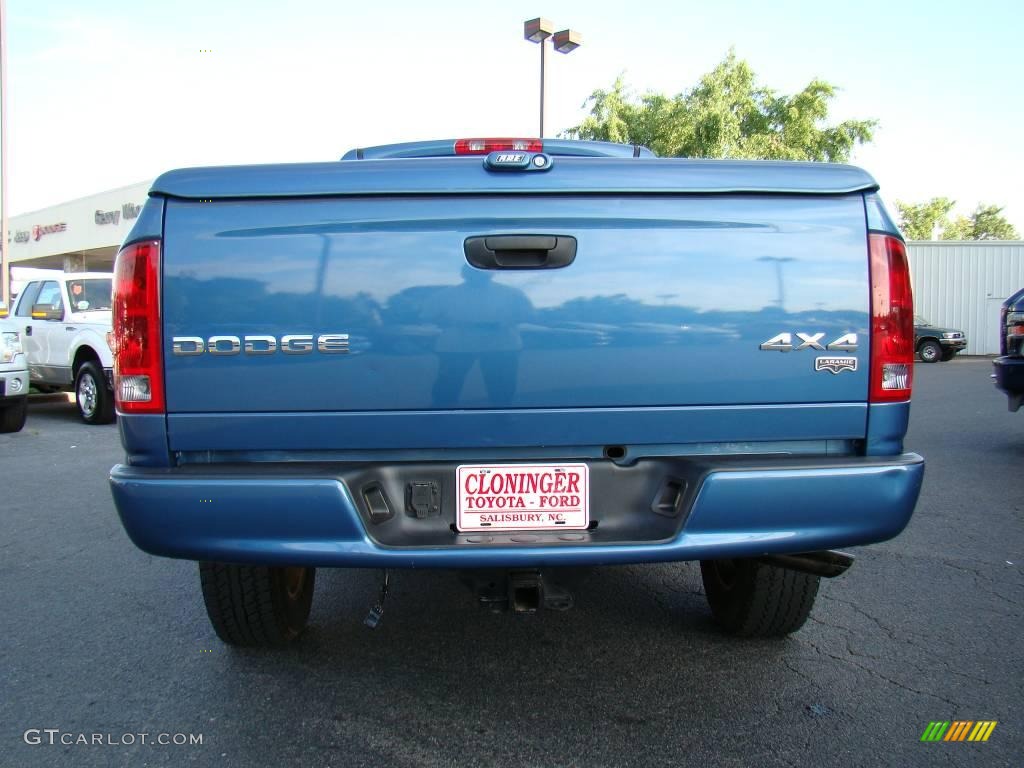 2003 Ram 1500 Laramie Quad Cab 4x4 - Atlantic Blue Pearl / Dark Slate Gray photo #4