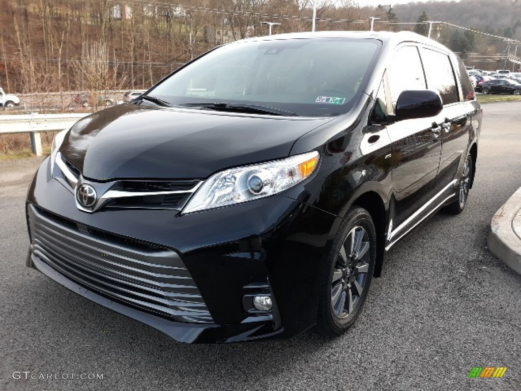 2020 Sienna XLE AWD - Midnight Black Metallic / Ash photo #15