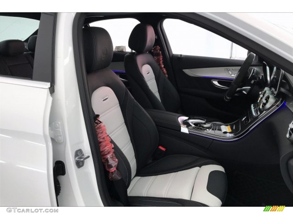 Platinum White/Pearl Black Interior 2020 Mercedes-Benz C AMG 63 S Sedan Photo #136448493