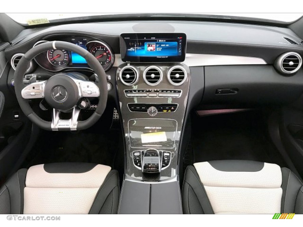 2020 Mercedes-Benz C AMG 63 S Sedan Platinum White/Pearl Black Dashboard Photo #136448700