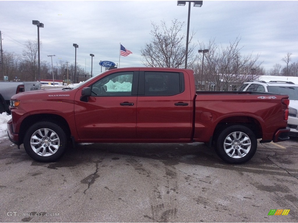 2020 Silverado 1500 Custom Crew Cab 4x4 - Cajun Red Tintcoat / Jet Black photo #6