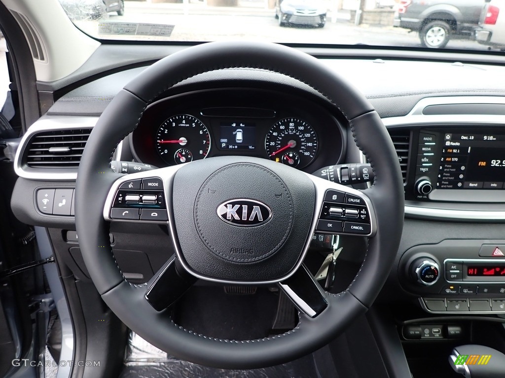2020 Kia Sorento LX AWD Black Steering Wheel Photo #136452087