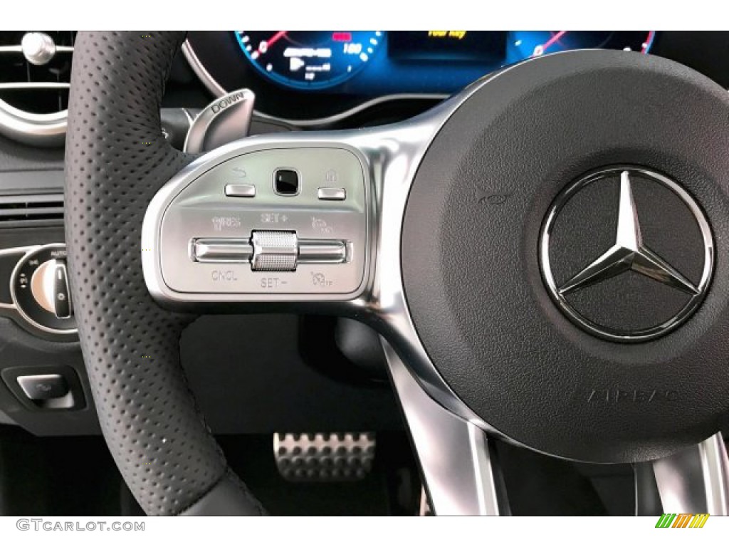 2020 Mercedes-Benz GLC AMG 43 4Matic Coupe Black Steering Wheel Photo #136453509