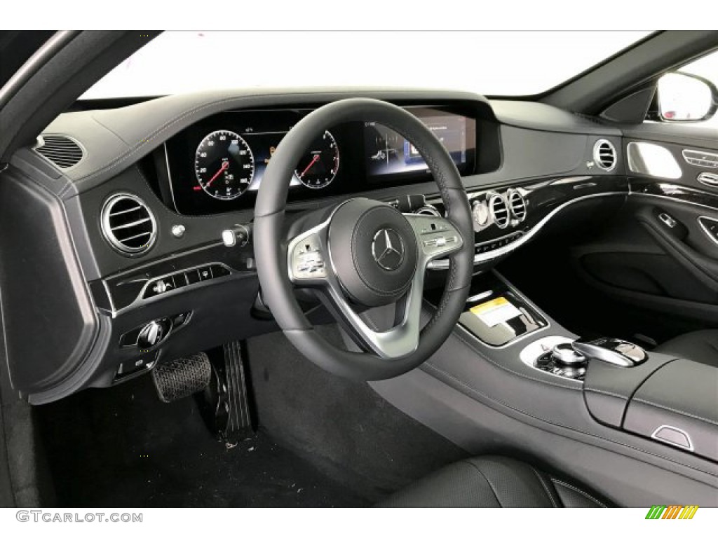 Black Interior 2020 Mercedes-Benz S 450 Sedan Photo #136454385
