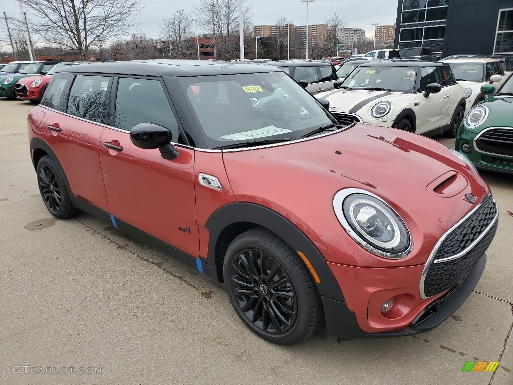 2020 Clubman Cooper S All4 - Coral Red Metallic / Carbon Black Lounge Leather photo #1