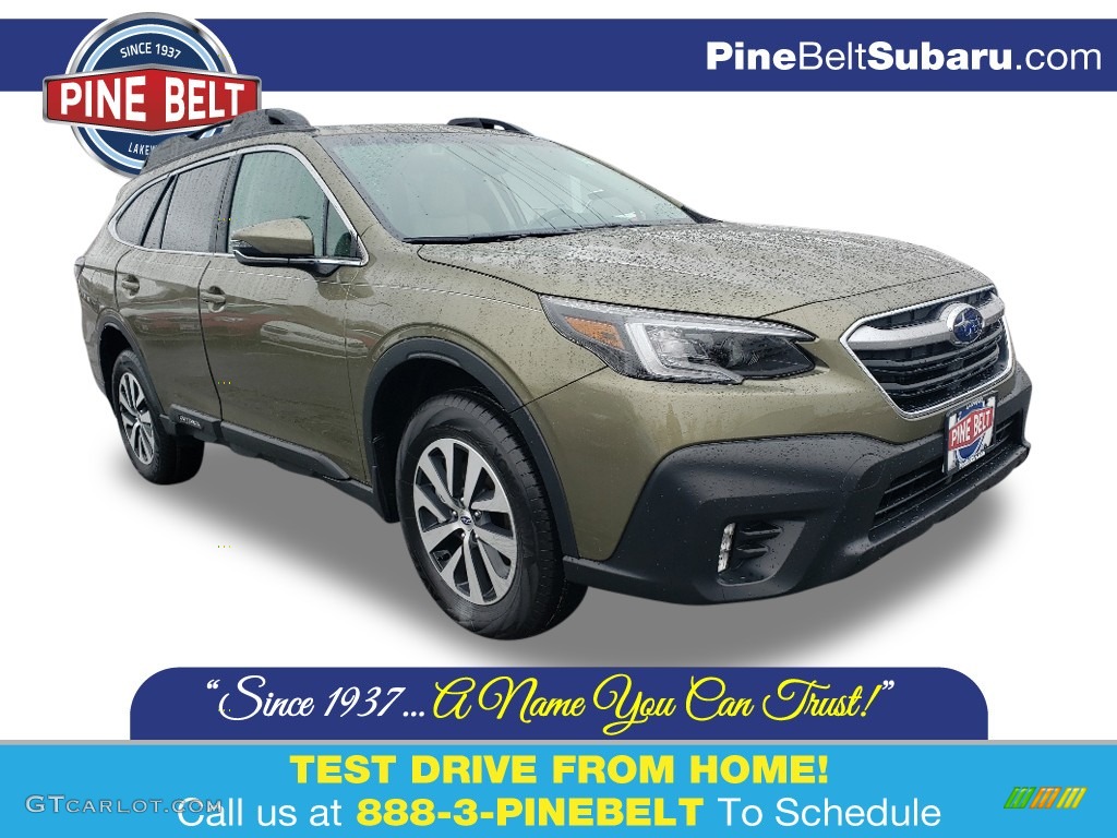 2020 Outback 2.5i Premium - Autumn Green Metallic / Warm Ivory photo #1