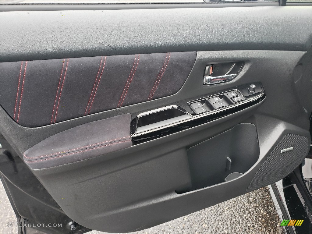 2020 Subaru WRX STI Limited Recaro Ultra Suede/Carbon Black Door Panel Photo #136456521