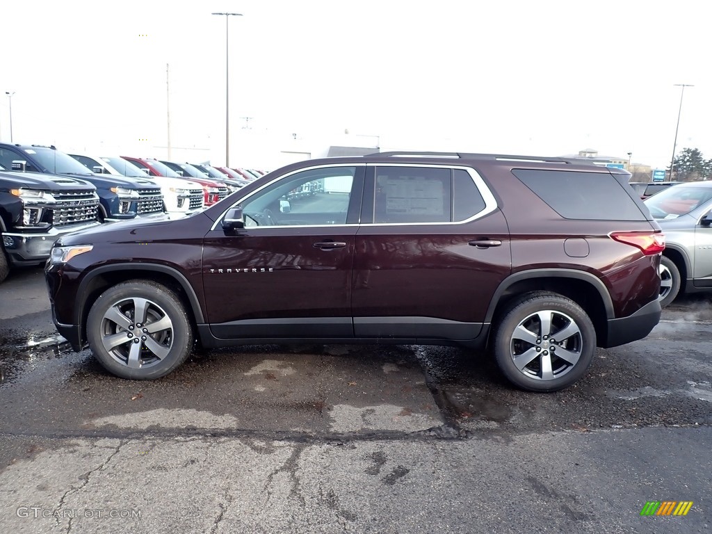Black Cherry Metallic 2020 Chevrolet Traverse LT AWD Exterior Photo #136457313