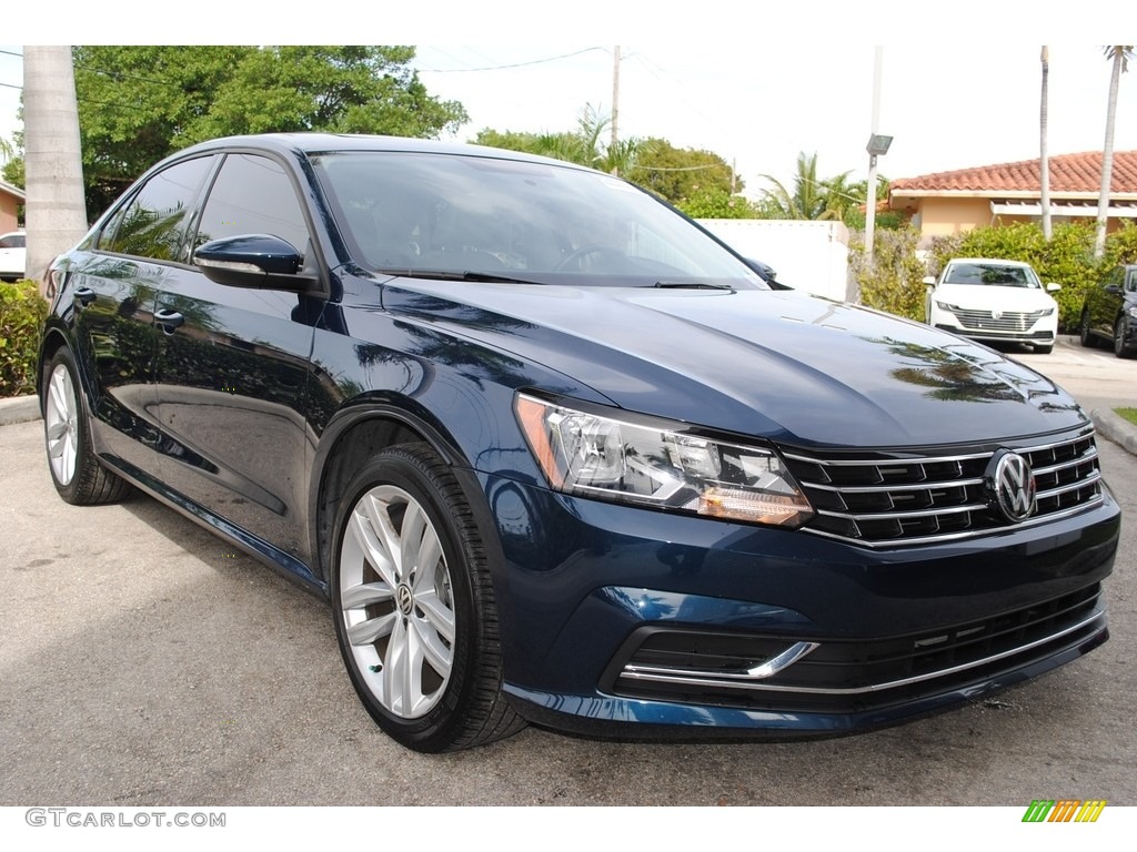 Tourmaline Blue Metallic 2019 Volkswagen Passat Wolfsburg Exterior Photo #136459563