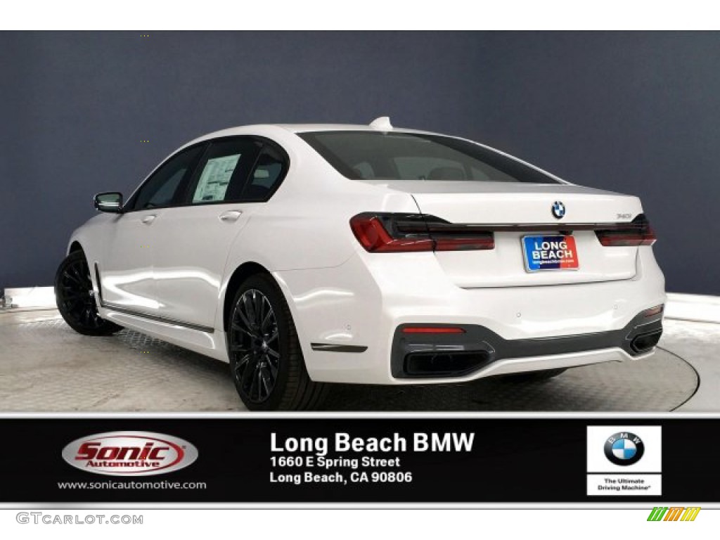 2020 7 Series 740i Sedan - Mineral White Metallic / Black photo #2