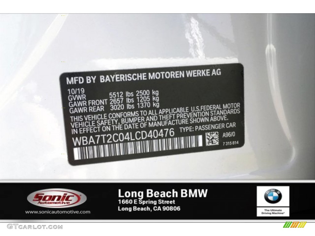 2020 7 Series 740i Sedan - Mineral White Metallic / Black photo #11