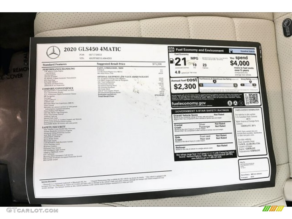 2020 GLS 450 4Matic - Black / Macchiato Beige/Magma Gray photo #10