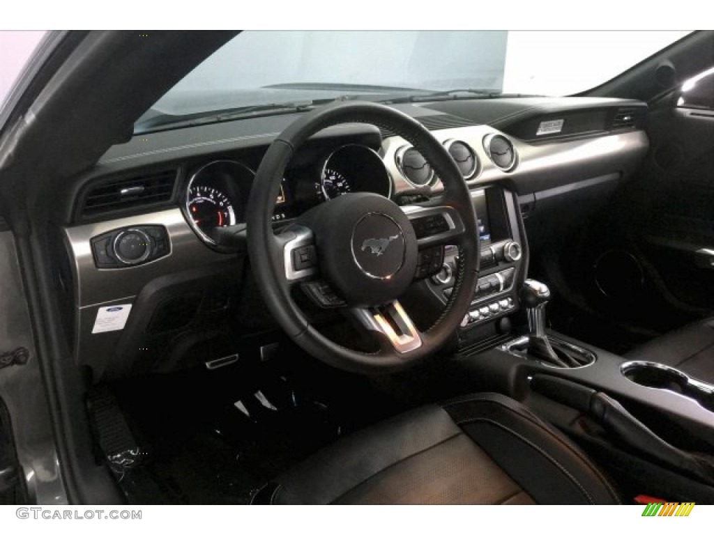 2015 Mustang EcoBoost Premium Coupe - Magnetic Metallic / Ebony photo #16