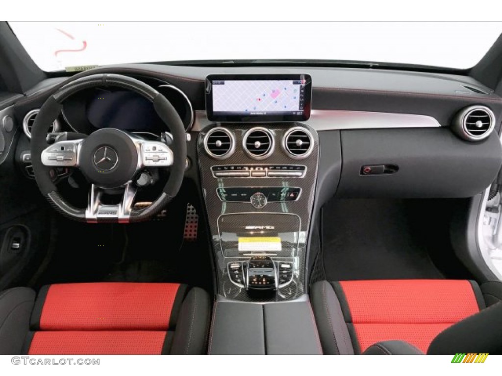 2020 Mercedes-Benz C AMG 63 S Coupe Red Pepper/Black Dashboard Photo #136467595