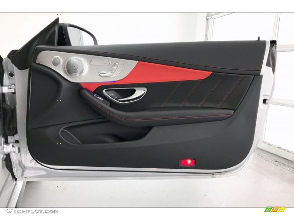2020 Mercedes-Benz C AMG 63 S Coupe Red Pepper/Black Door Panel Photo #136467730