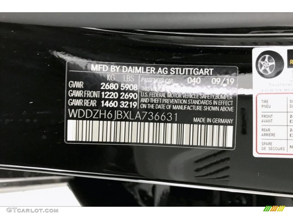 2020 E Color Code 040 for Black Photo #136468135