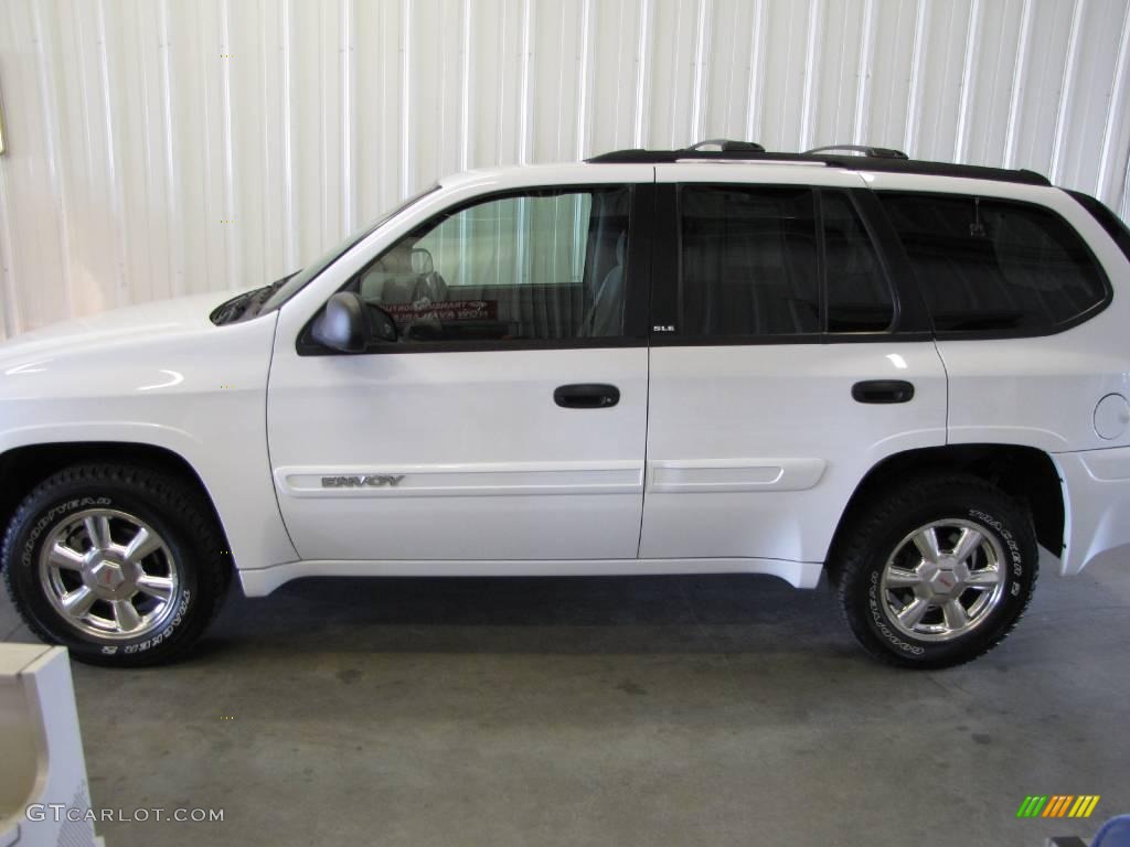 2002 Envoy SLE 4x4 - Summit White / Medium Pewter photo #6