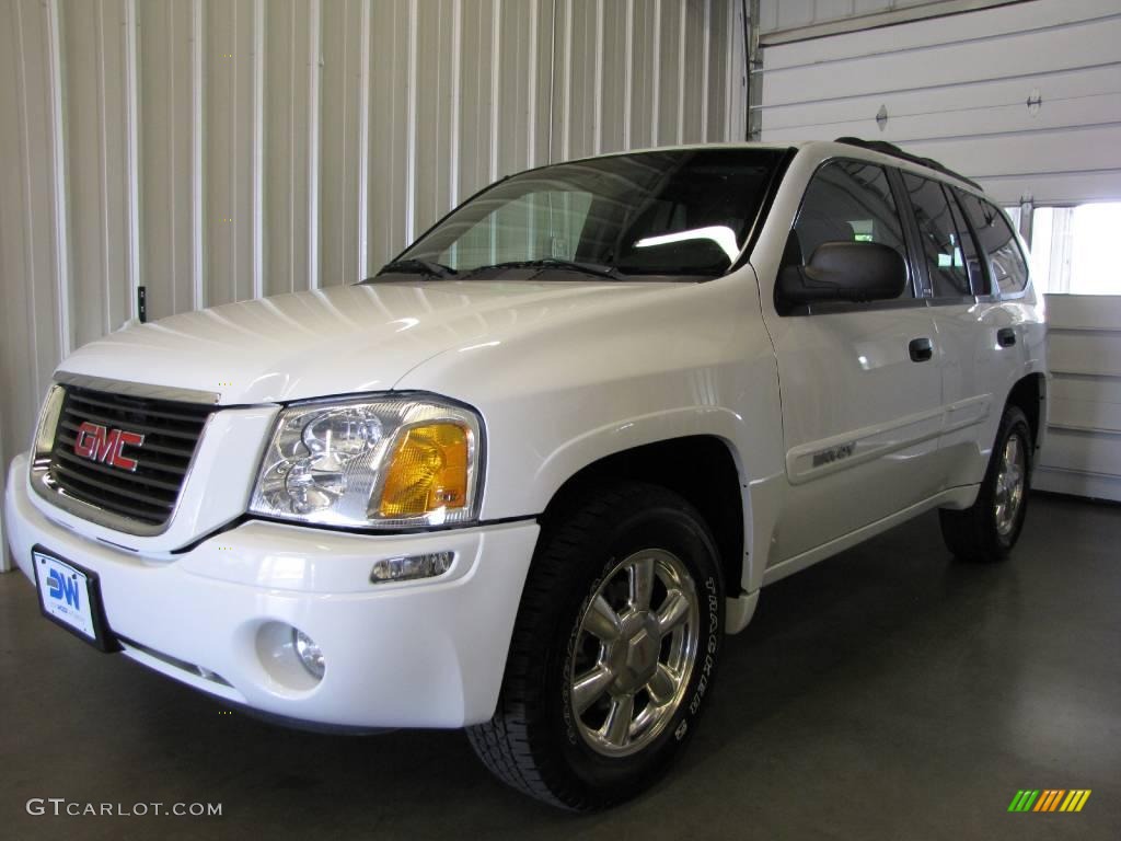 2002 Envoy SLE 4x4 - Summit White / Medium Pewter photo #7