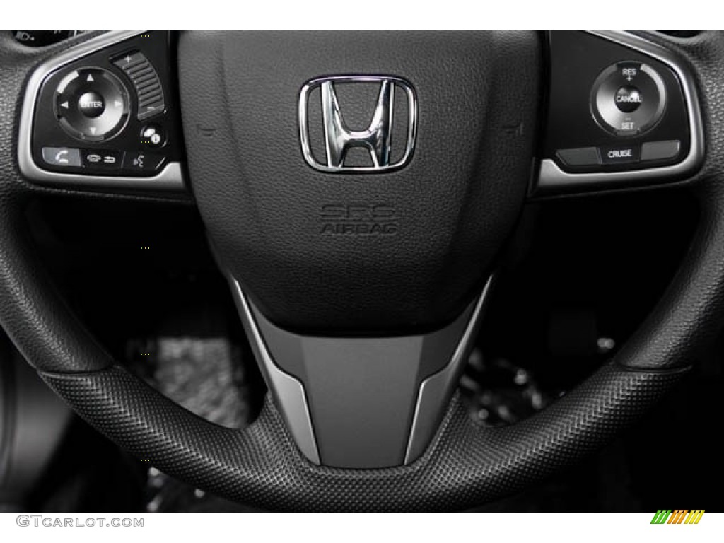 2020 Honda Civic EX Hatchback Black Steering Wheel Photo #136474339