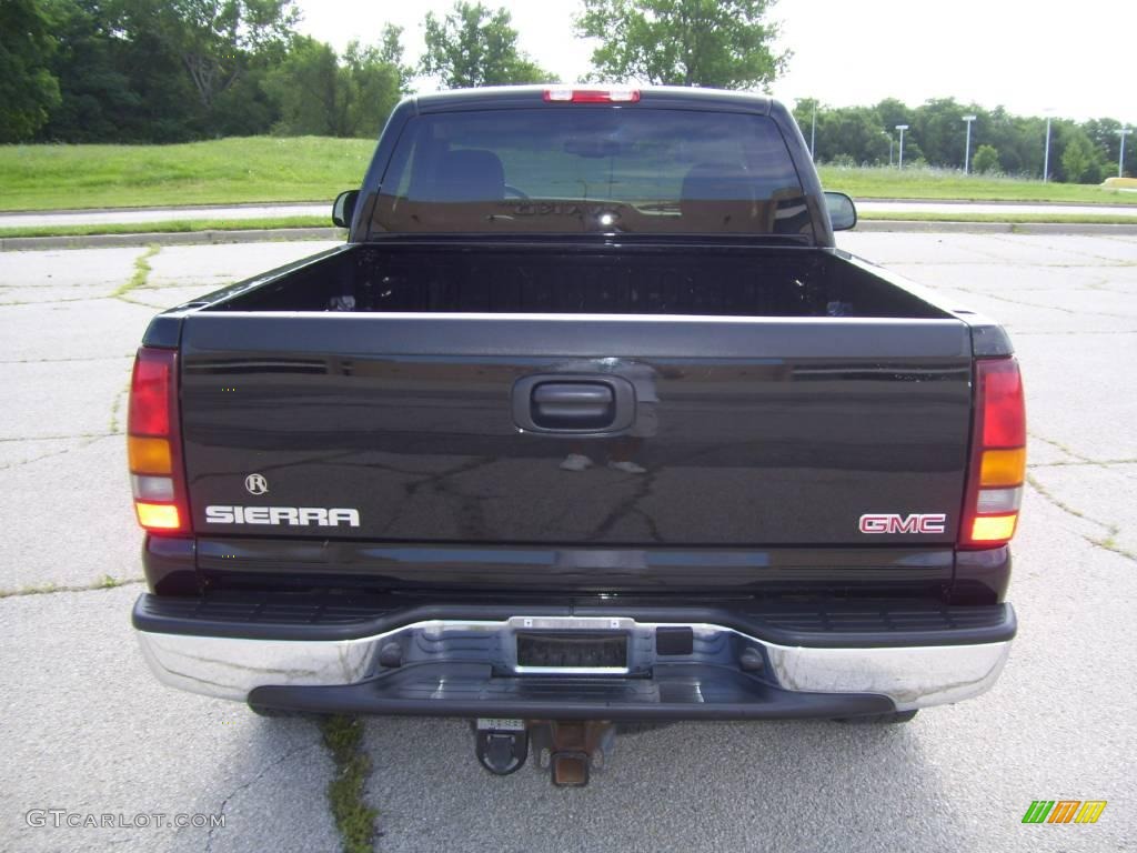 2003 Sierra 1500 SLE Regular Cab 4x4 - Onyx Black / Dark Pewter photo #7