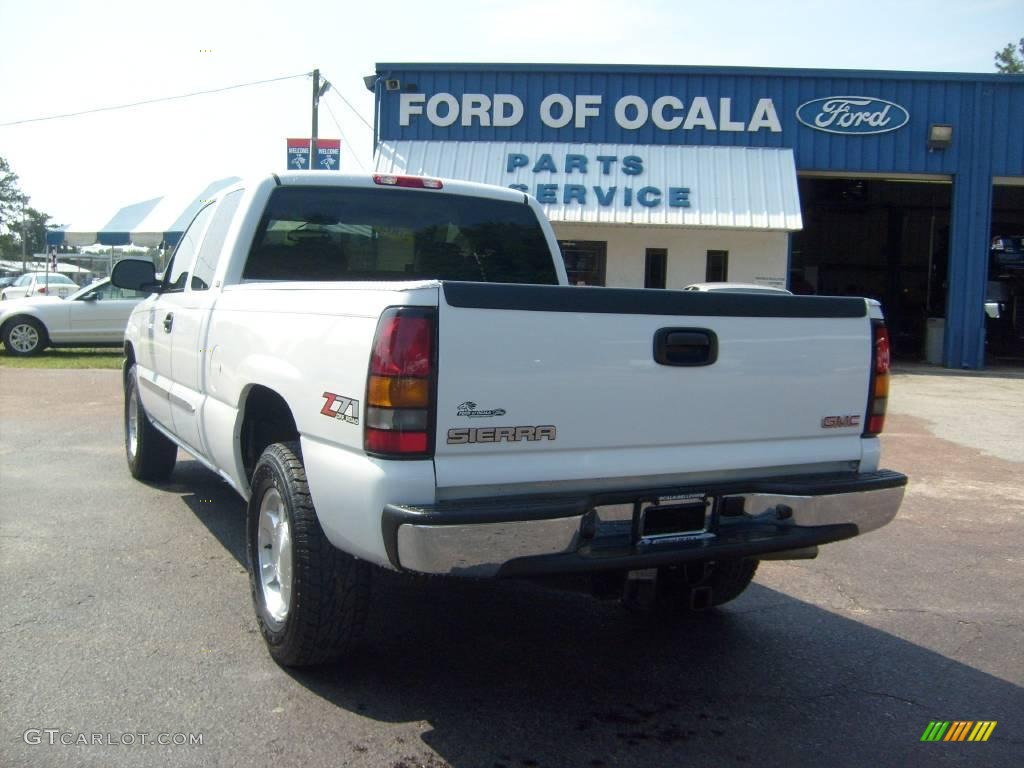 2005 Sierra 1500 SLT Extended Cab 4x4 - Summit White / Neutral photo #5