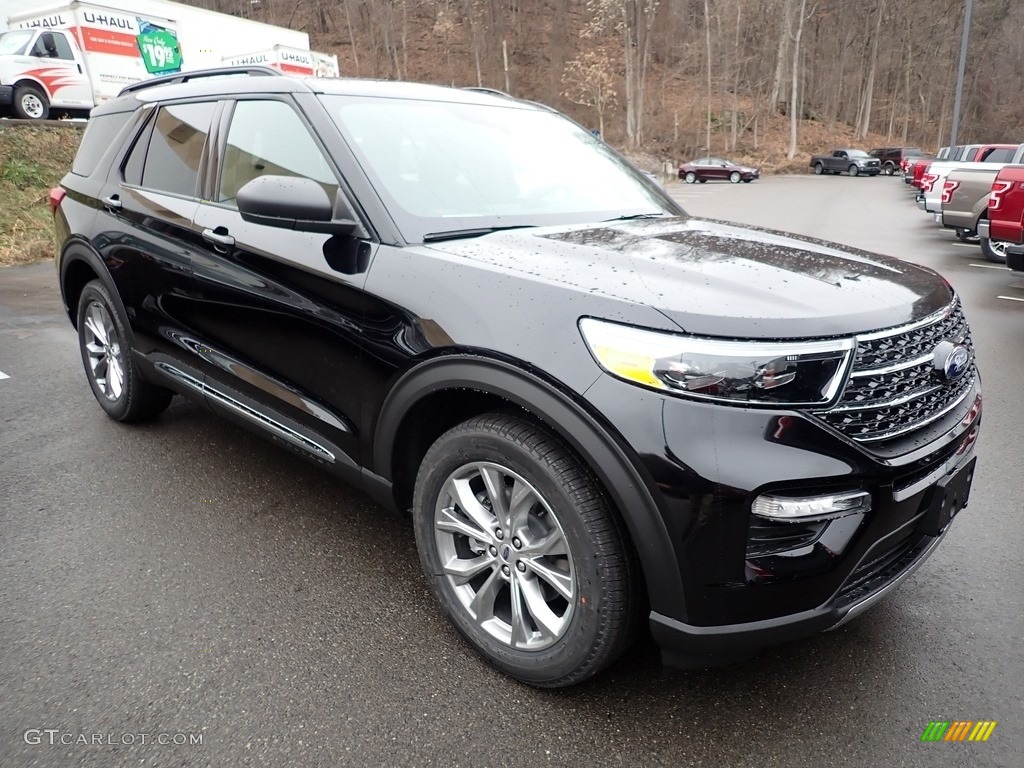 2020 Explorer XLT 4WD - Agate Black Metallic / Ebony photo #3