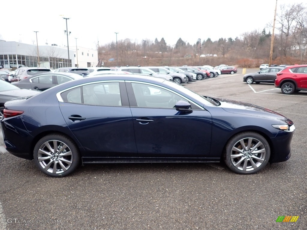 2020 MAZDA3 Preferred Sedan AWD - Deep Crystal Blue Mica / Greige photo #1