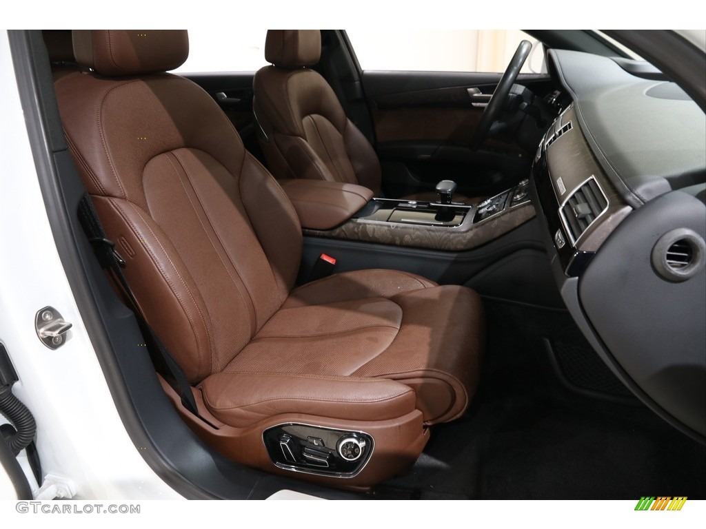 2017 A8 L 3.0T quattro - Glacier White Metallic / Nougat Brown photo #22