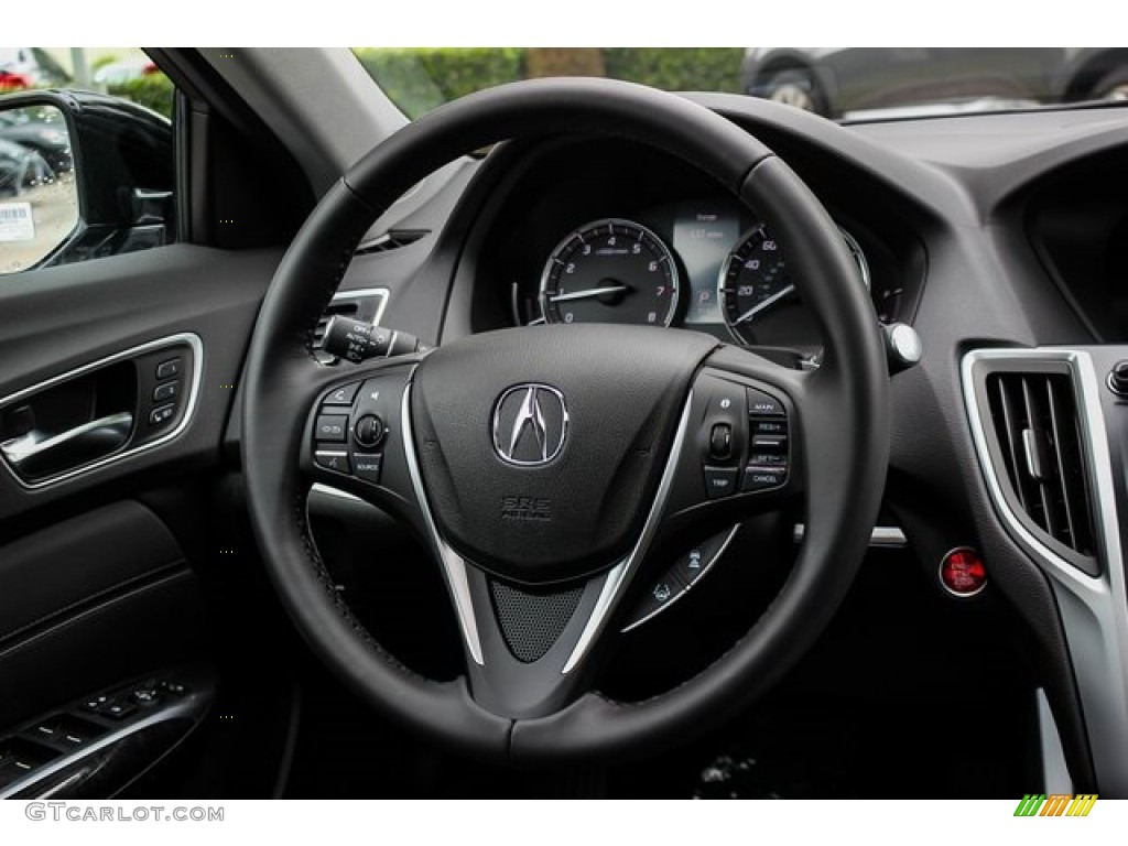 2020 Acura TLX Sedan Ebony Steering Wheel Photo #136485058