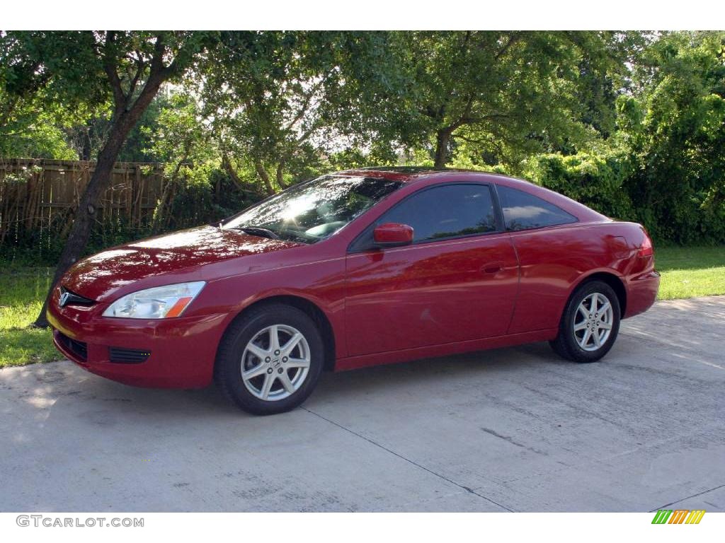 2003 Accord EX V6 Coupe - San Marino Red / Ivory photo #1