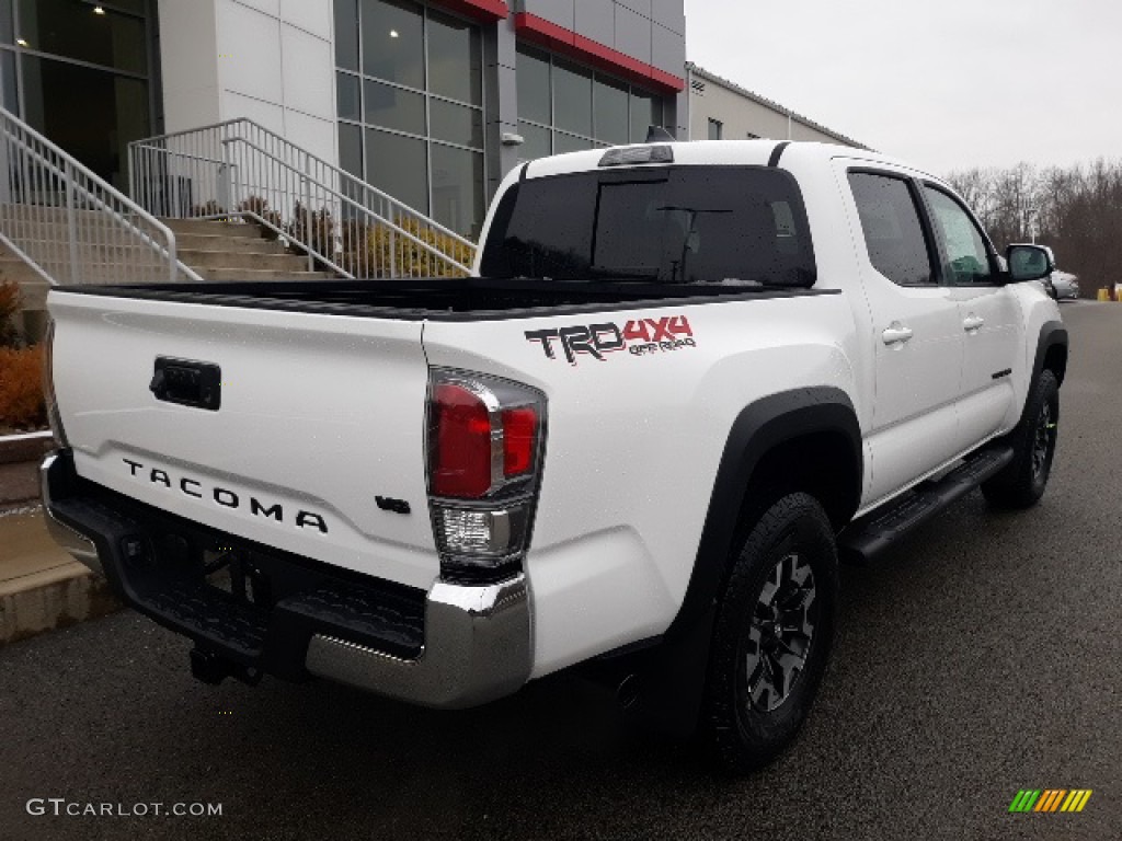 Super White 2020 Toyota Tacoma TRD Off Road Double Cab 4x4 Exterior Photo #136486033