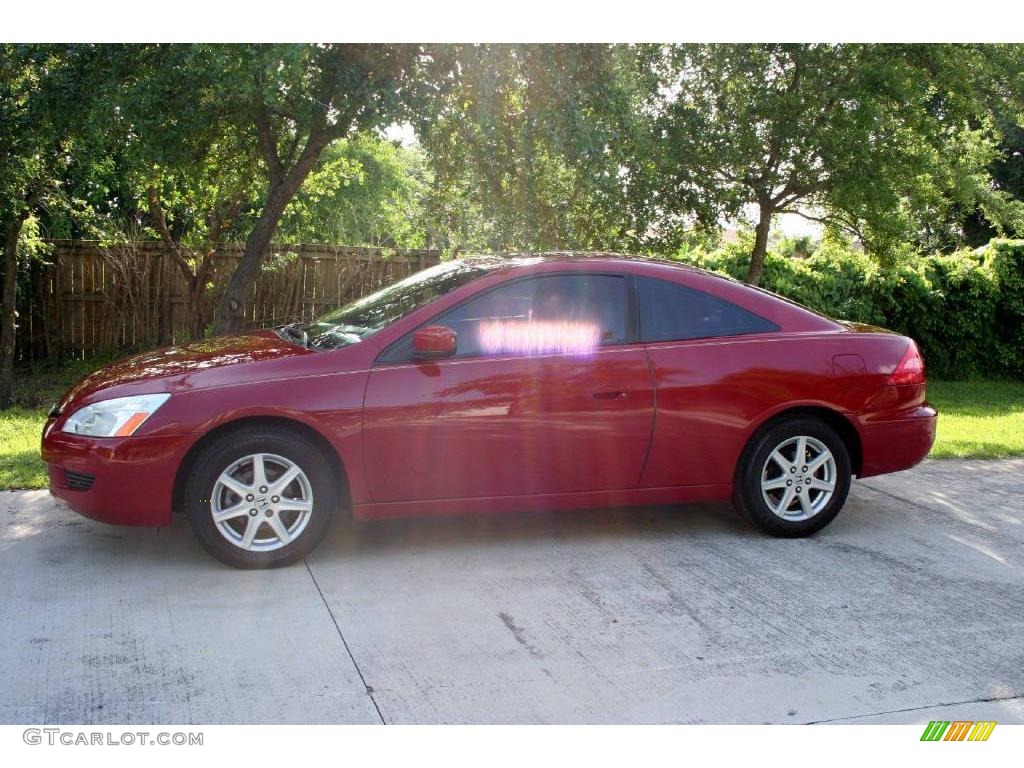 2003 Accord EX V6 Coupe - San Marino Red / Ivory photo #2