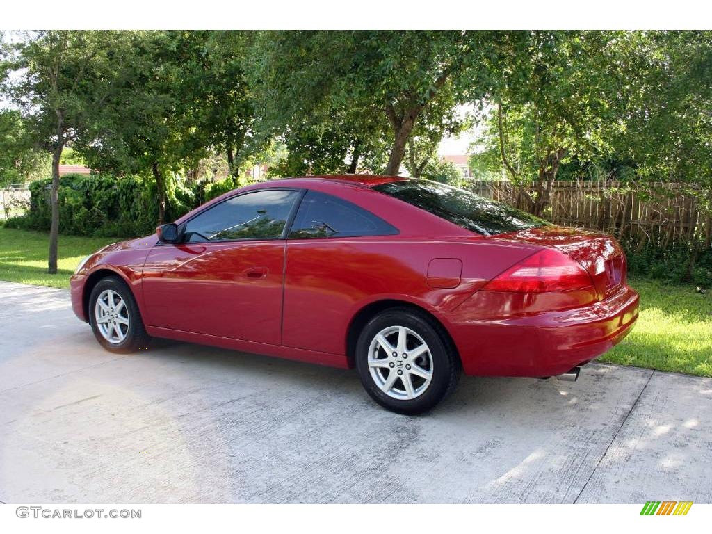 2003 Accord EX V6 Coupe - San Marino Red / Ivory photo #4