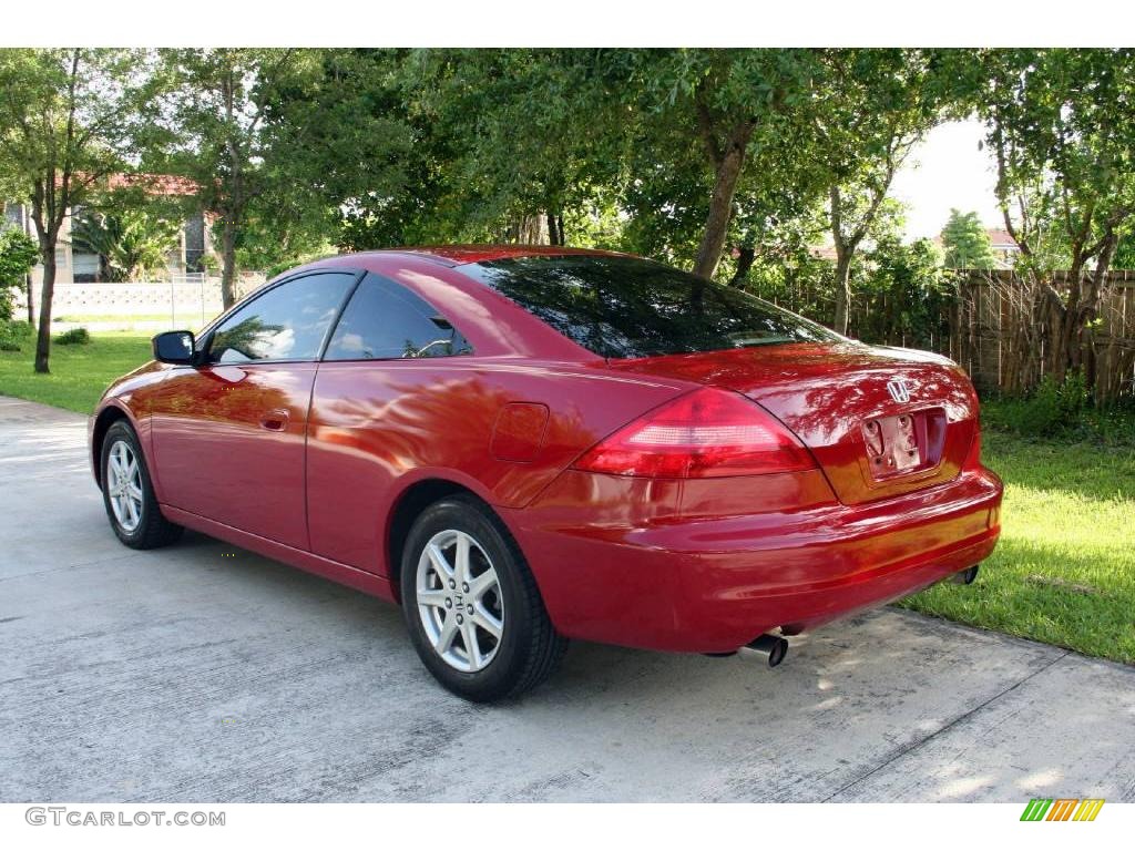 2003 Accord EX V6 Coupe - San Marino Red / Ivory photo #5