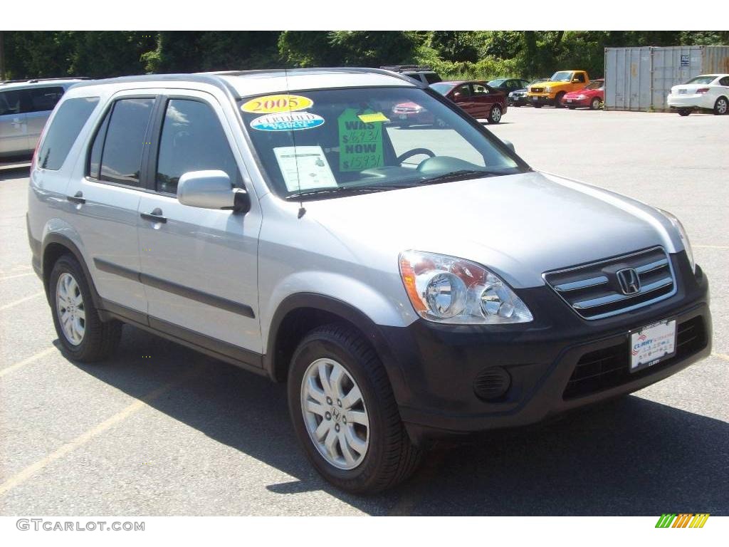 2005 CR-V EX 4WD - Satin Silver Metallic / Black photo #1