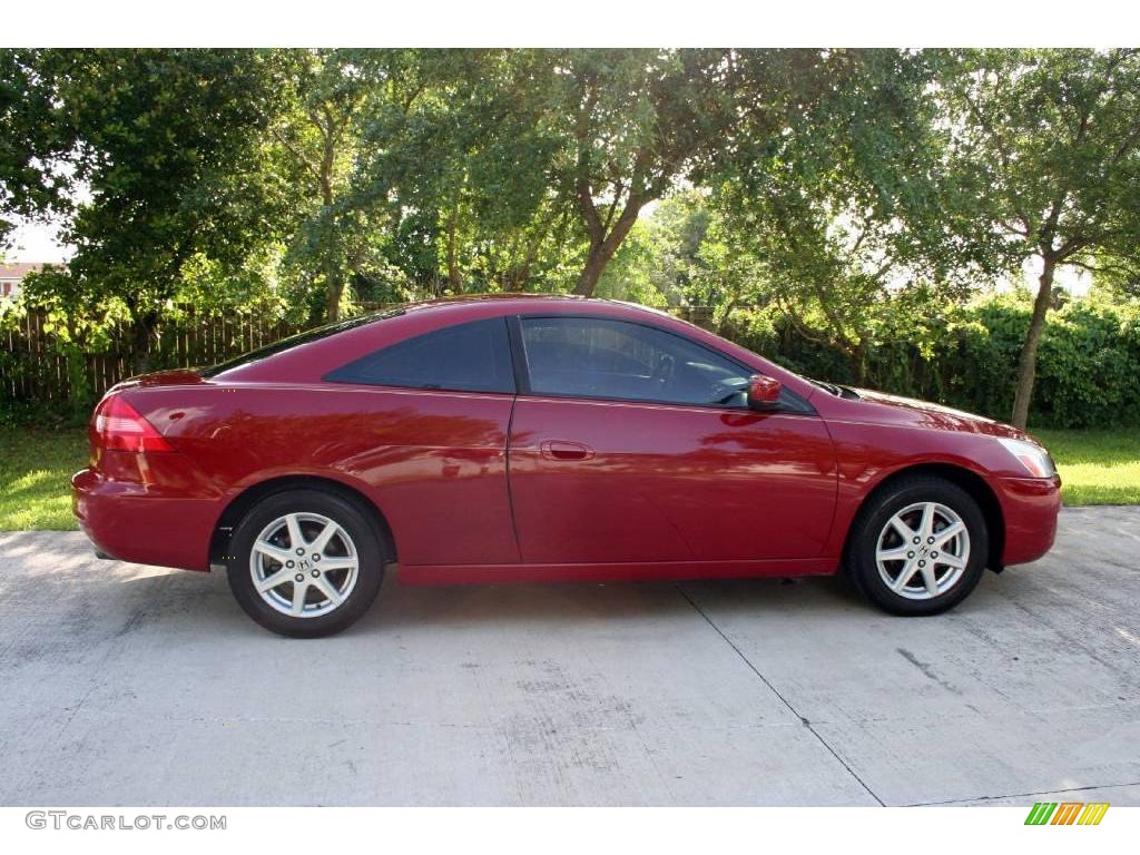 2003 Accord EX V6 Coupe - San Marino Red / Ivory photo #10