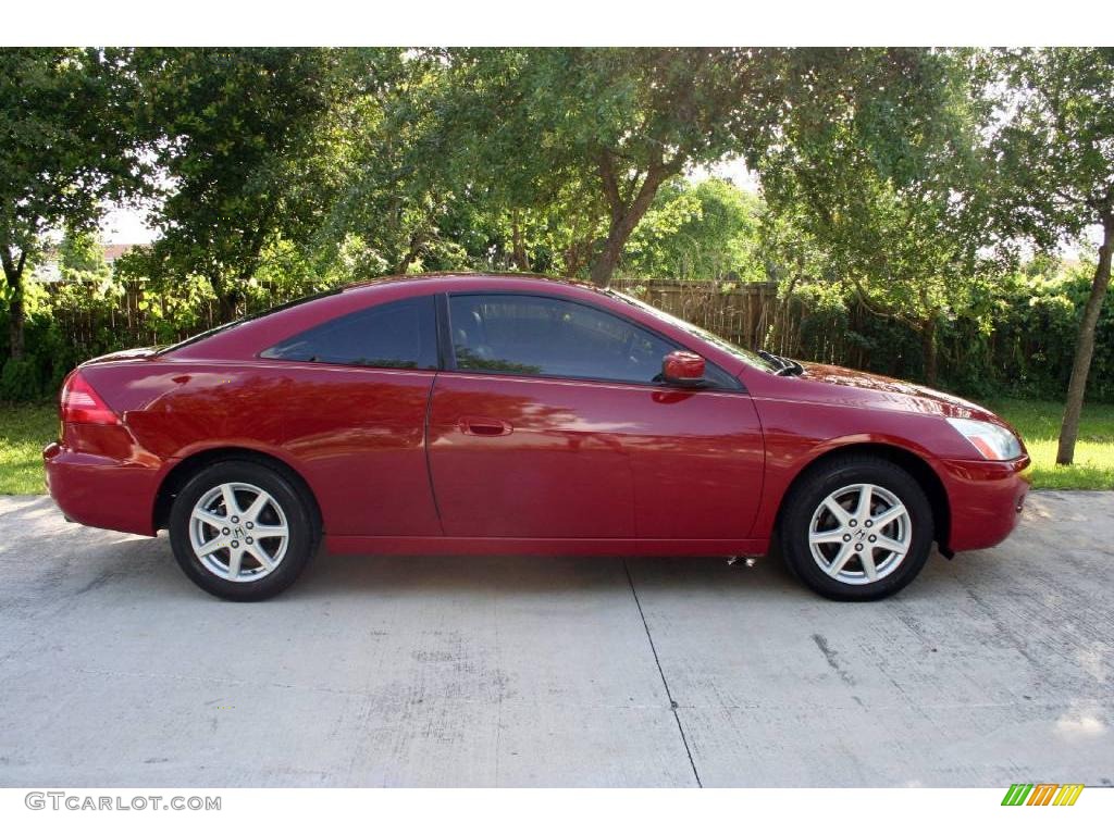 2003 Accord EX V6 Coupe - San Marino Red / Ivory photo #11