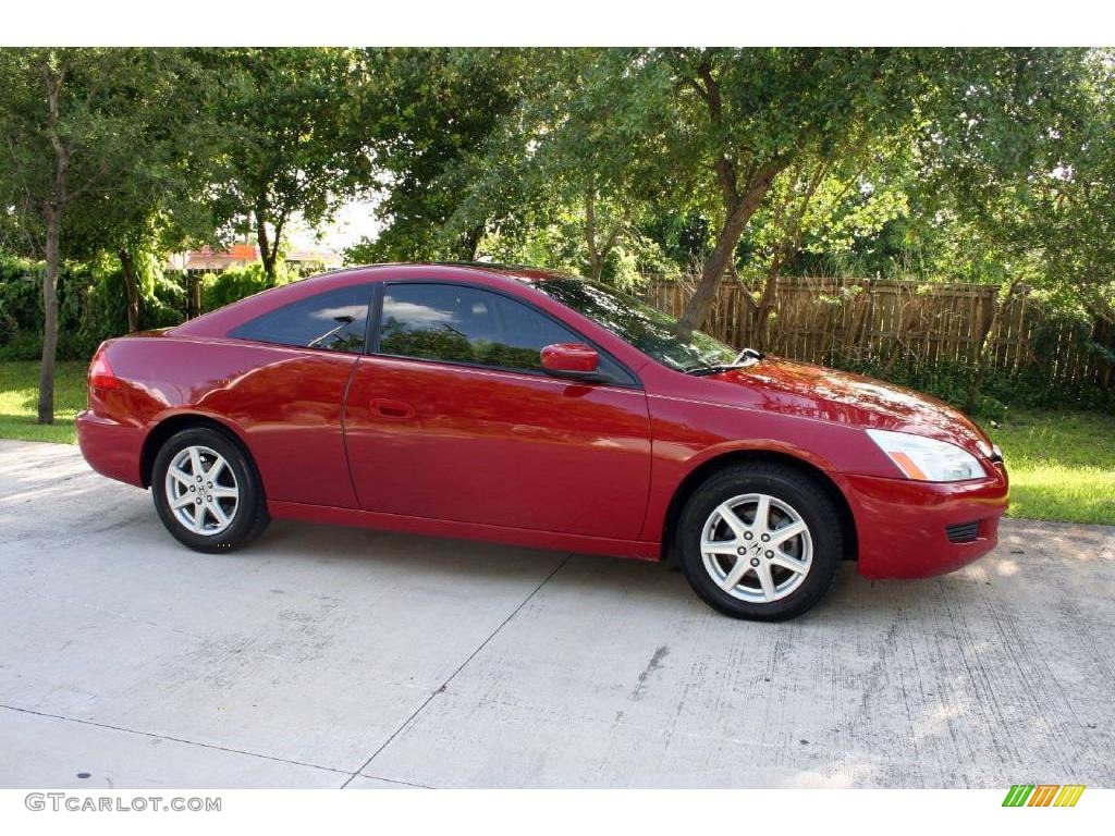 2003 Accord EX V6 Coupe - San Marino Red / Ivory photo #12