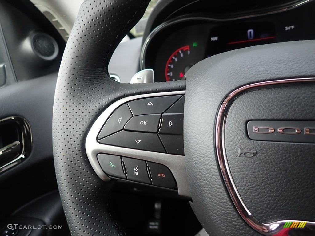 2020 Dodge Durango GT AWD Black Steering Wheel Photo #136487089