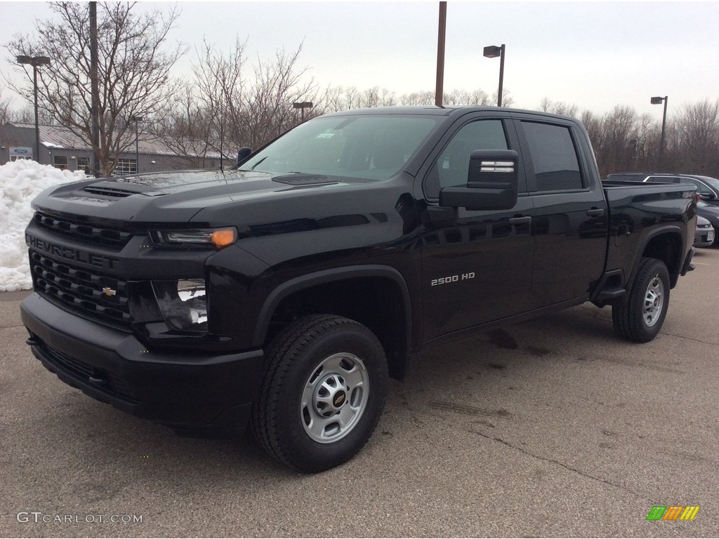 2020 Silverado 2500HD Work Truck Crew Cab 4x4 - Black / Jet Black photo #5