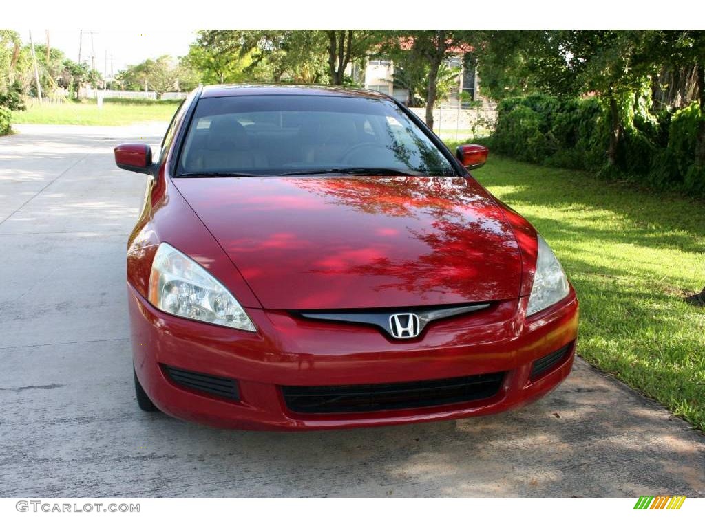 2003 Accord EX V6 Coupe - San Marino Red / Ivory photo #16