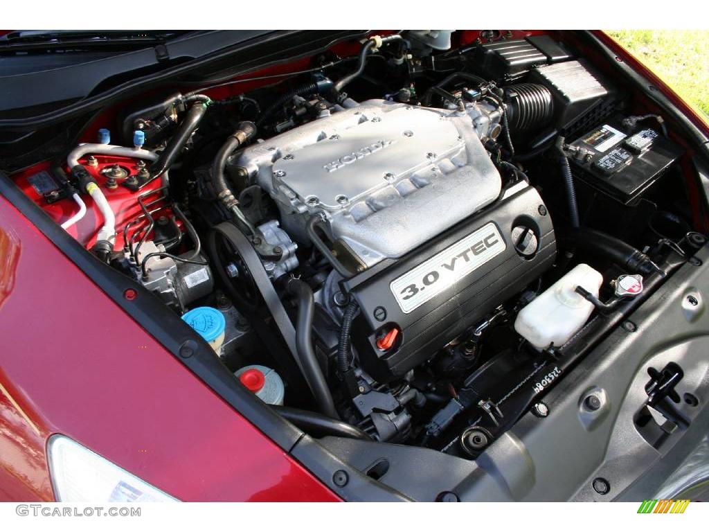 2003 Accord EX V6 Coupe - San Marino Red / Ivory photo #36